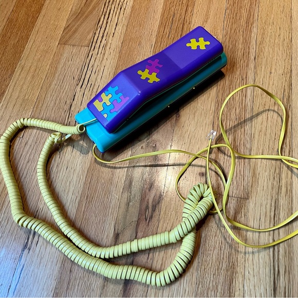 SWATCH Watch brand Twin Phone from the 1990’s. Puzzle design purple and green - Picture 1 of 6